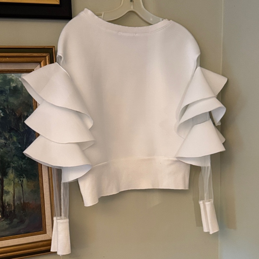 Akira 2018 Scuba Top Ruffle Shirt - Picture 7 of 7